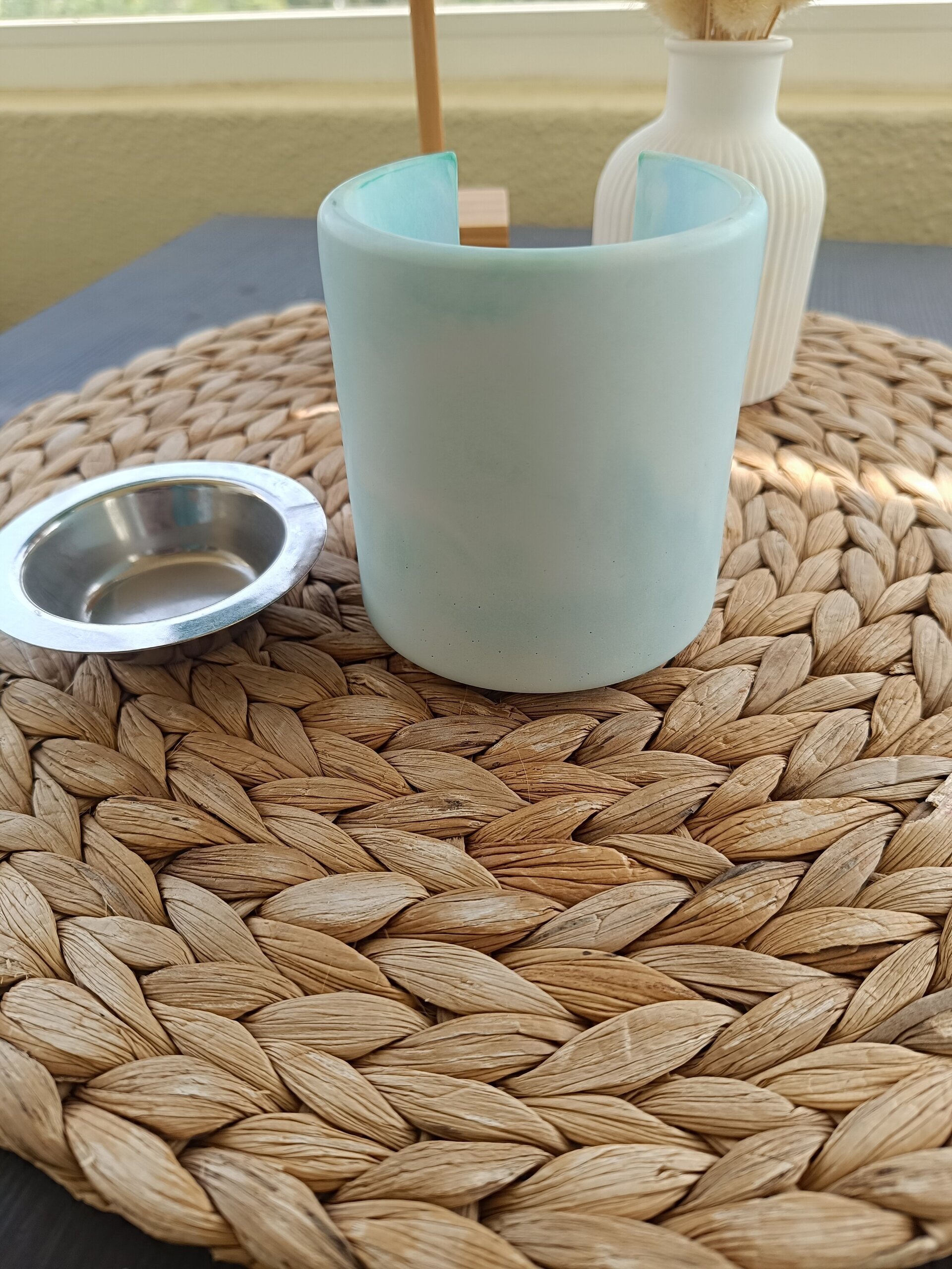 Quemador de resina acrílica tono verde marmolado - 3