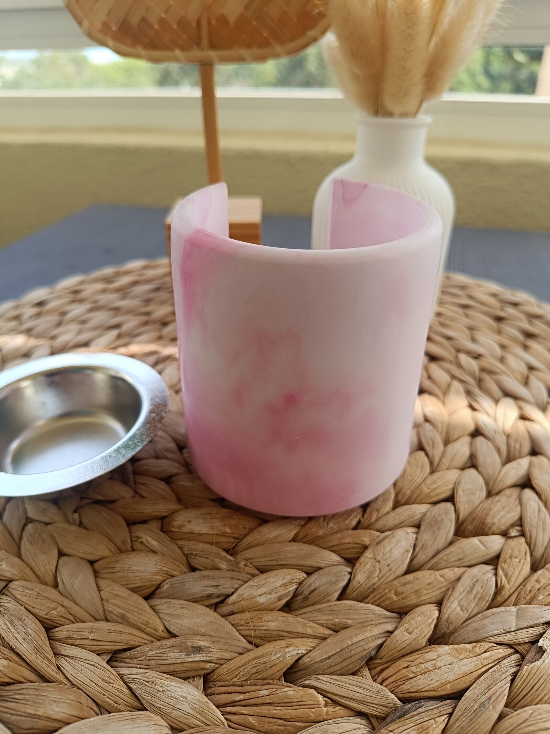 Quemador de resina acrílica tono rosita marmolado - 3