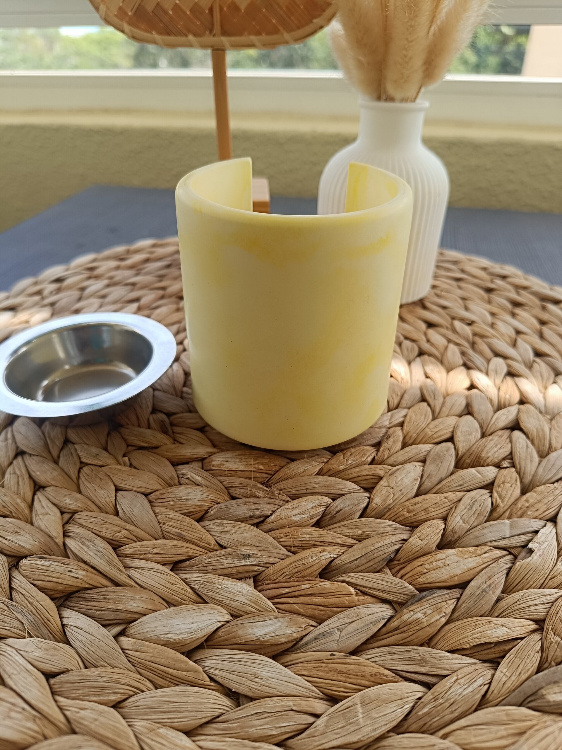 Quemador de resina acrílica tono amarillo marmolado - 3