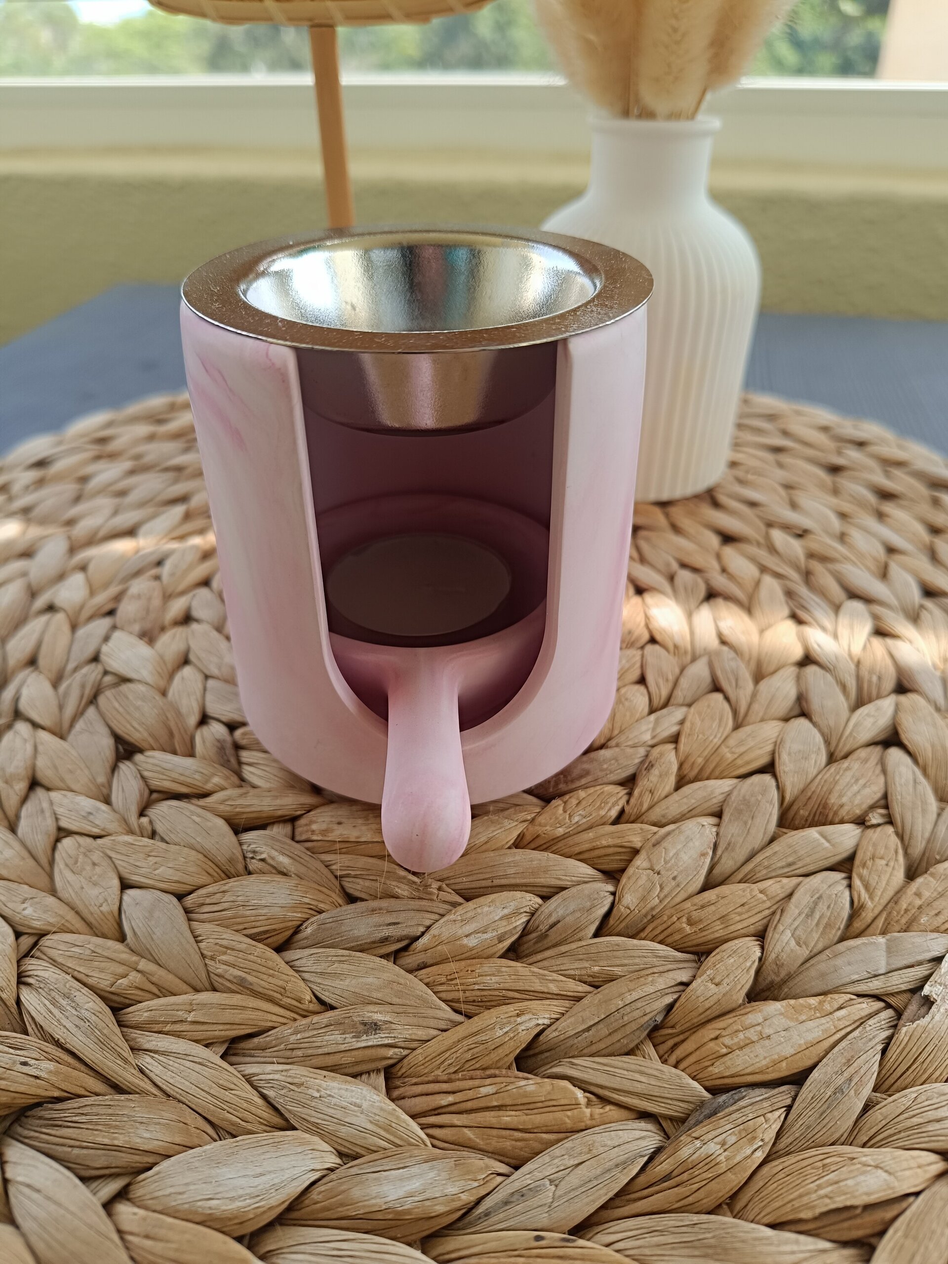 Quemador de resina acrílica tono rosita marmolado - 2