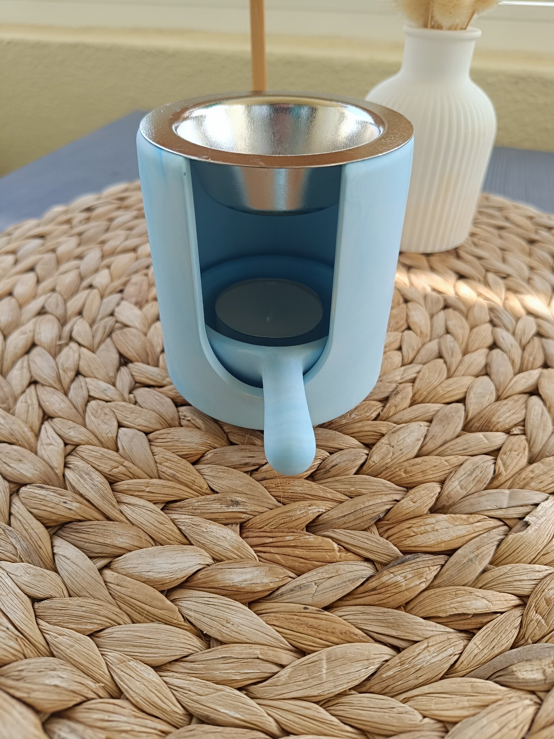 Quemador de resina acrílica tono azul marmolado - 2